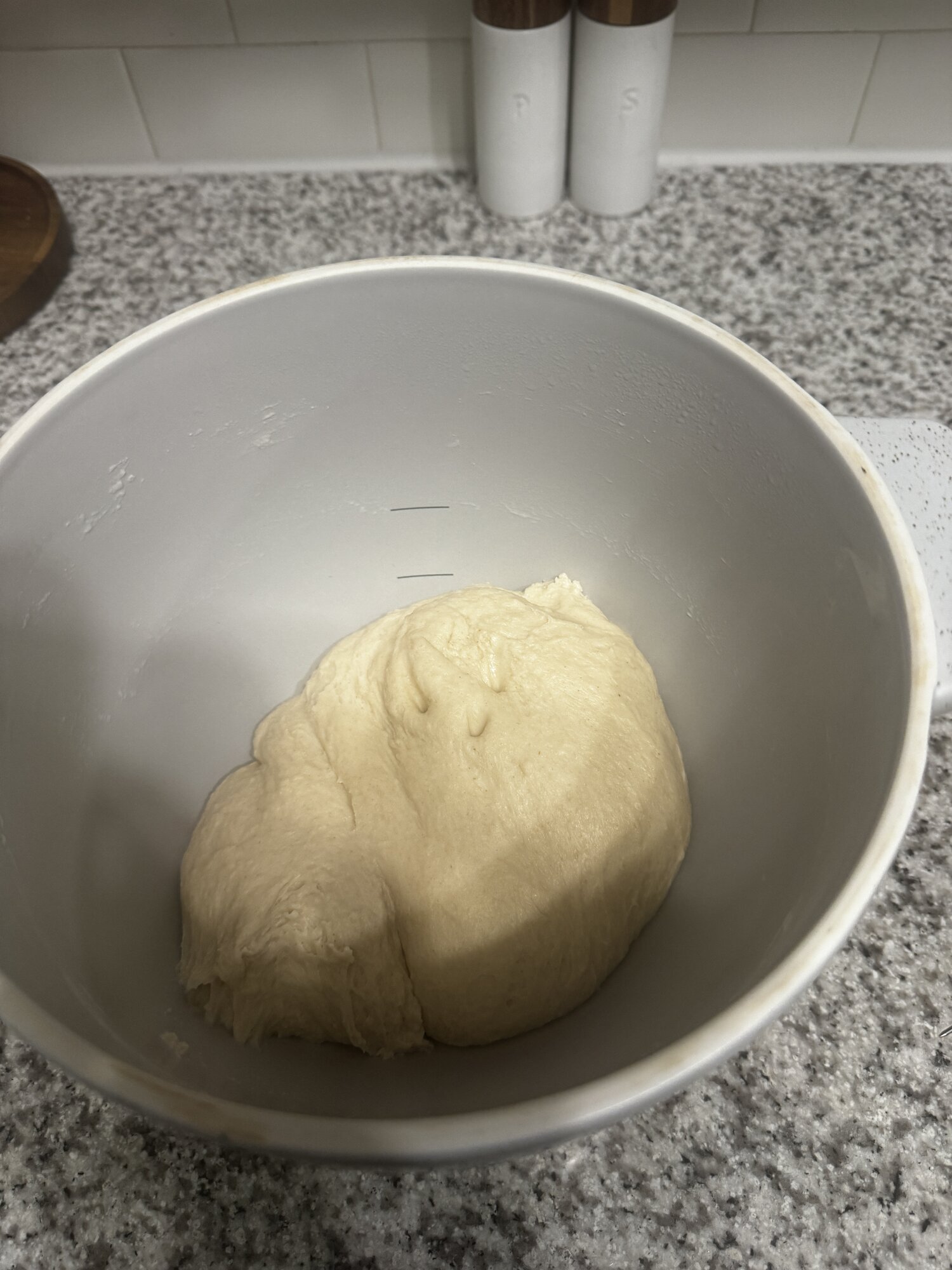 The start of bulk fermentation.