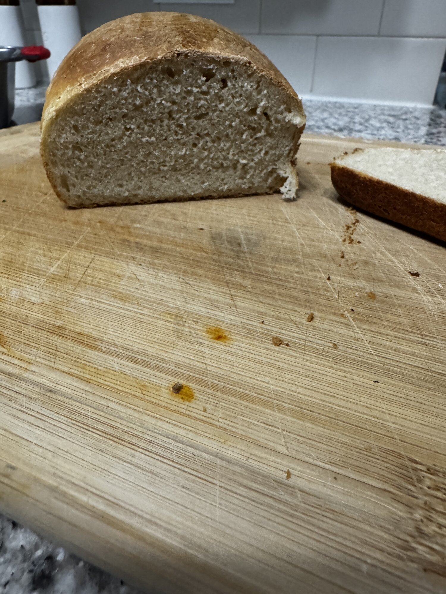 The crumb after cooling.