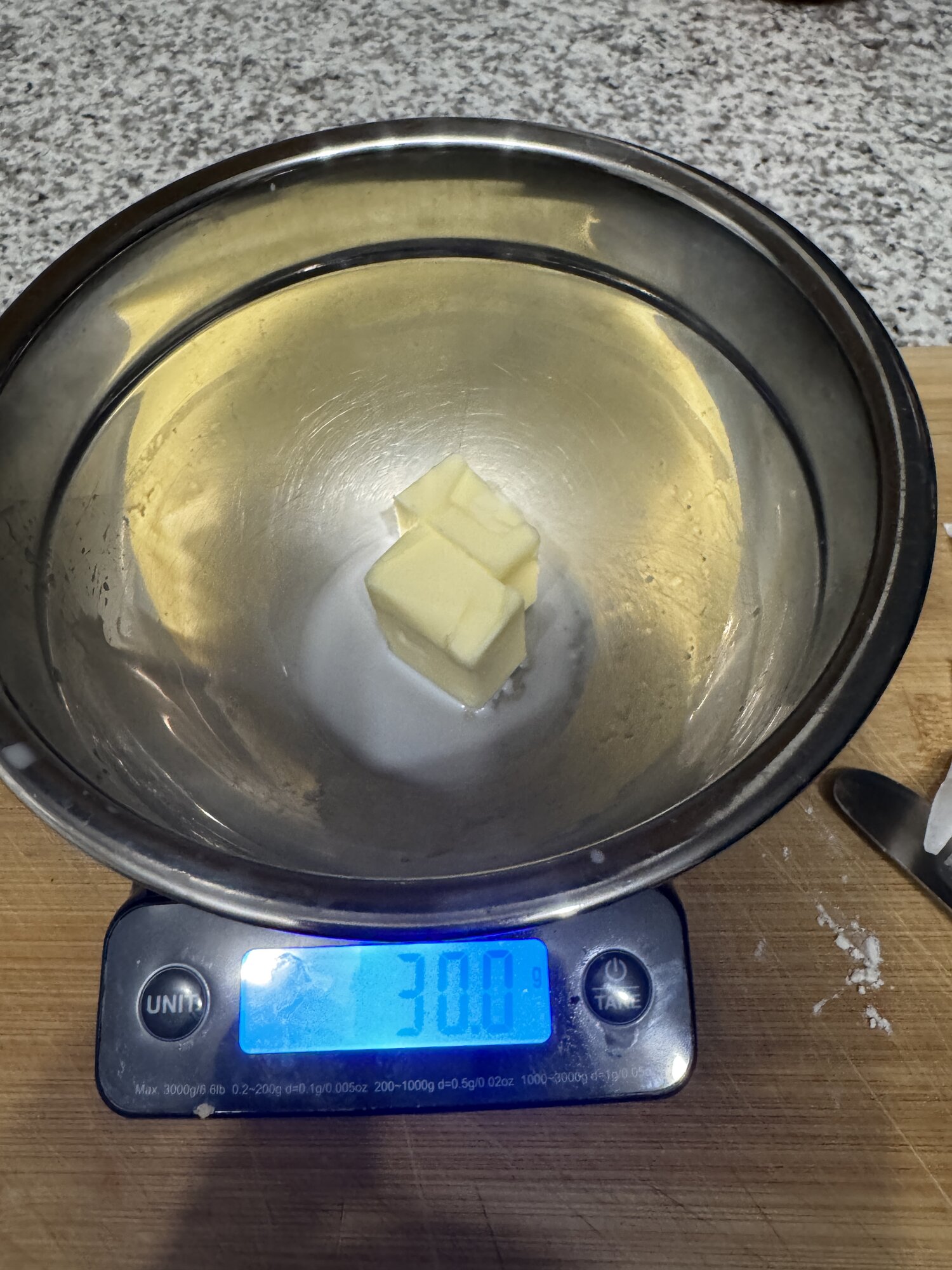 Butter going into the enriched dough.