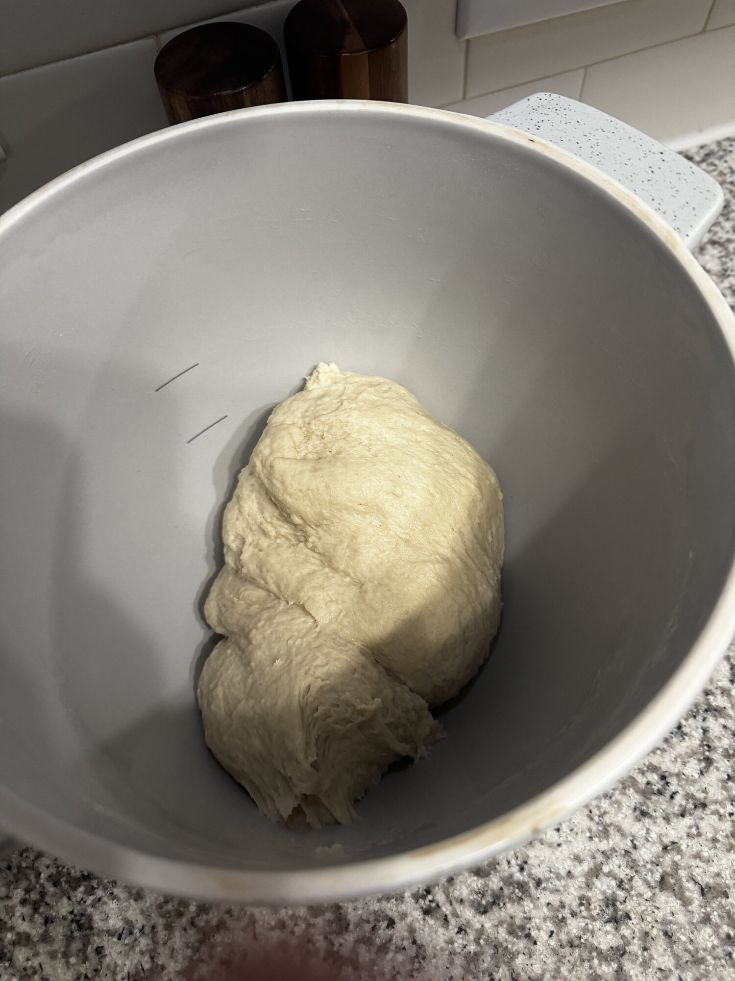The finished dough after mixing.