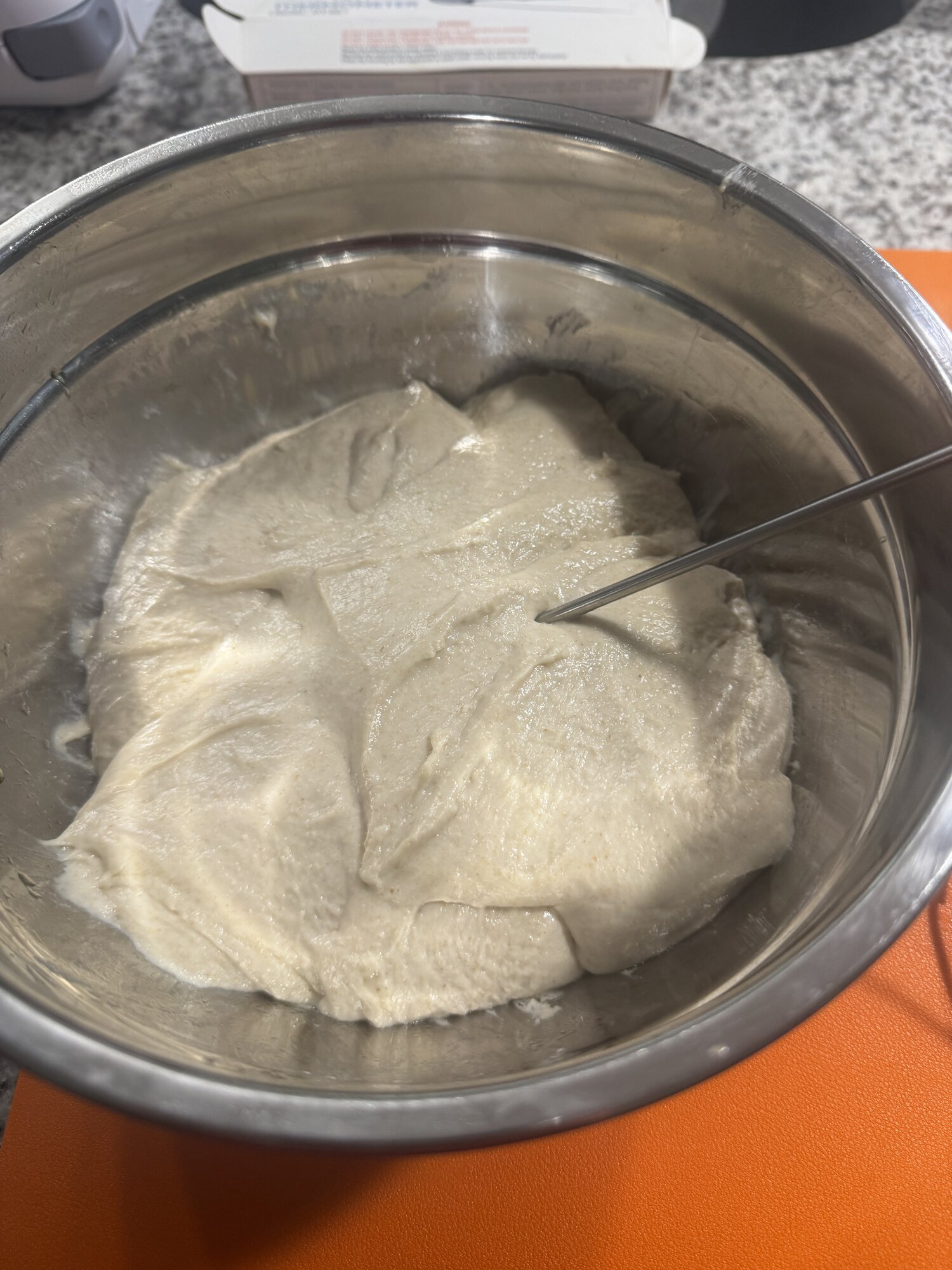 The dough before the third and final fold.