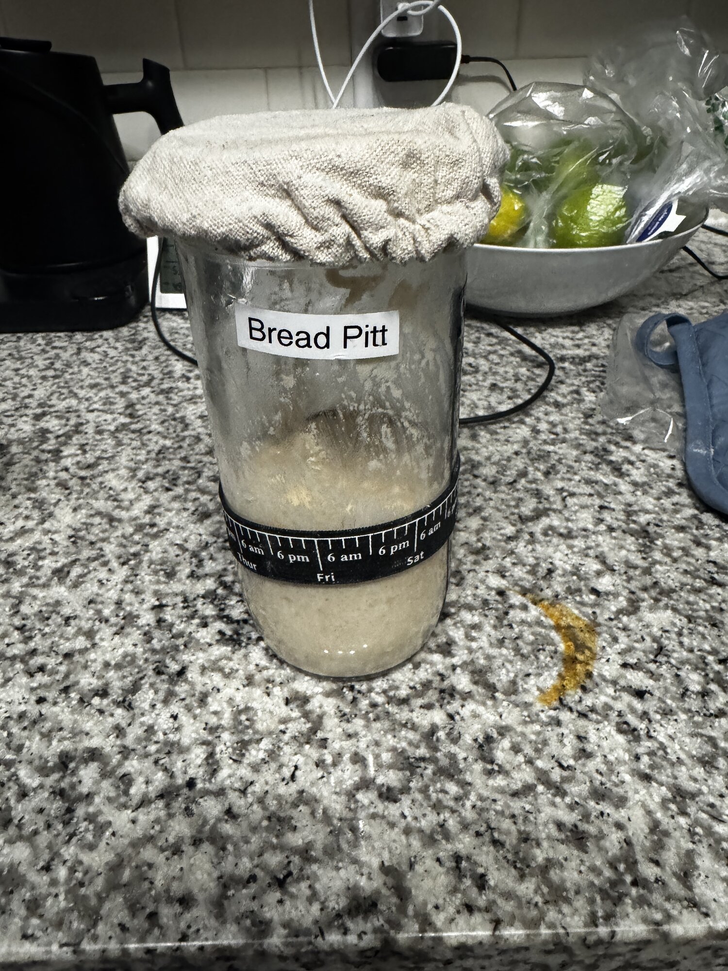 Bread Pitt just after the 4:38 am feeding.